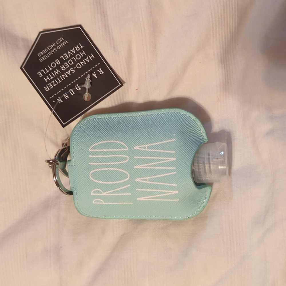 RAE DUNN HAND SANITIZER HOLDER NWT W/TRAVEL BOTTLE